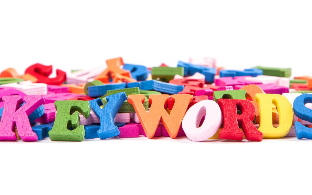Colorful words spelling out KeyWords for Search Engine Optimization Techniques